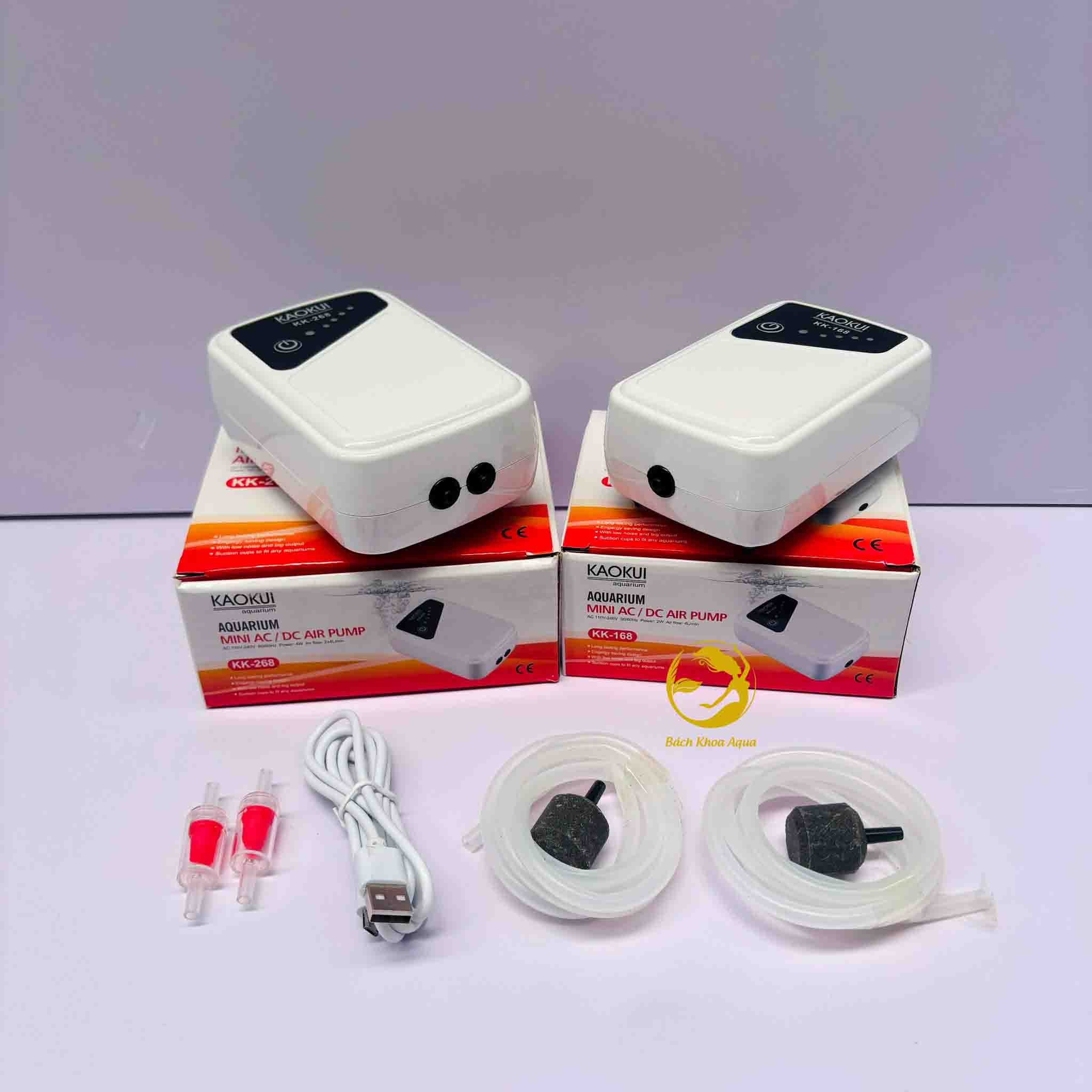 Máy sủi tích điện Kaokui KK-168 / KK-268 cho bể cá nhỏ